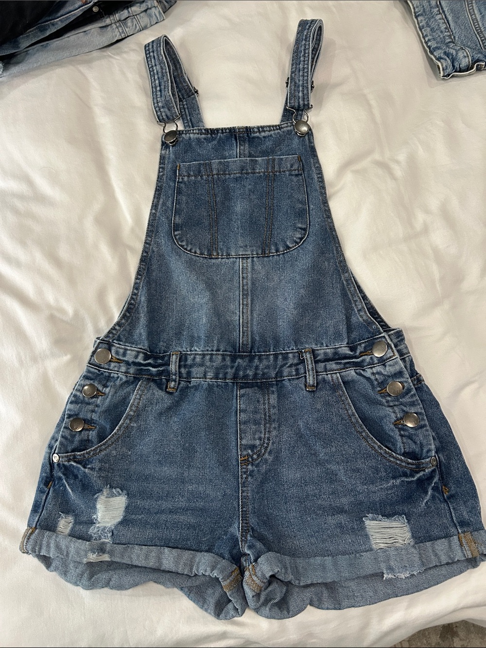 Cotton On Blue Denim Short Overalls